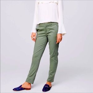 Green LOFT Girlfriend Chinos